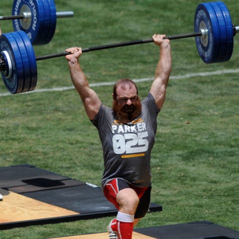 Scenes from the clean and jerk at a previous...