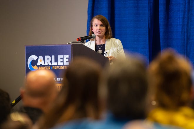 The 'Big Tent' series hosted by candidate for Mayor/President Carlee Alm-Labar. Tonight, drainage was the topic for the event held at the Cajundome Convention Center. Tuesday, July 23, 2019.