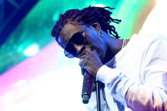 Young Thug performs at the STAPLES Center Concert, sponsored by Sprite, during the 2017 BET Experience at Staples Center on June 24, 2017 in Los Angeles, California.