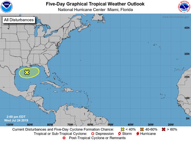 Tropical disturbance 2 p.m. July 24, 2019