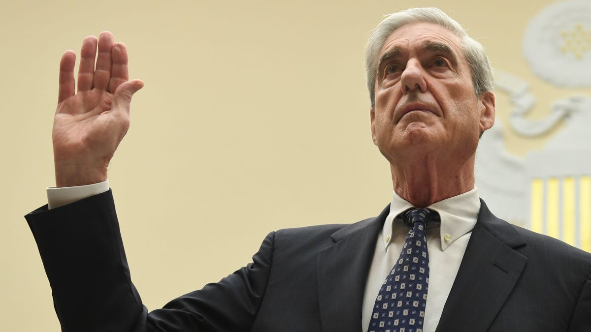Former special counsel Robert Mueller is sworn in before Congress on July 24, 2019.