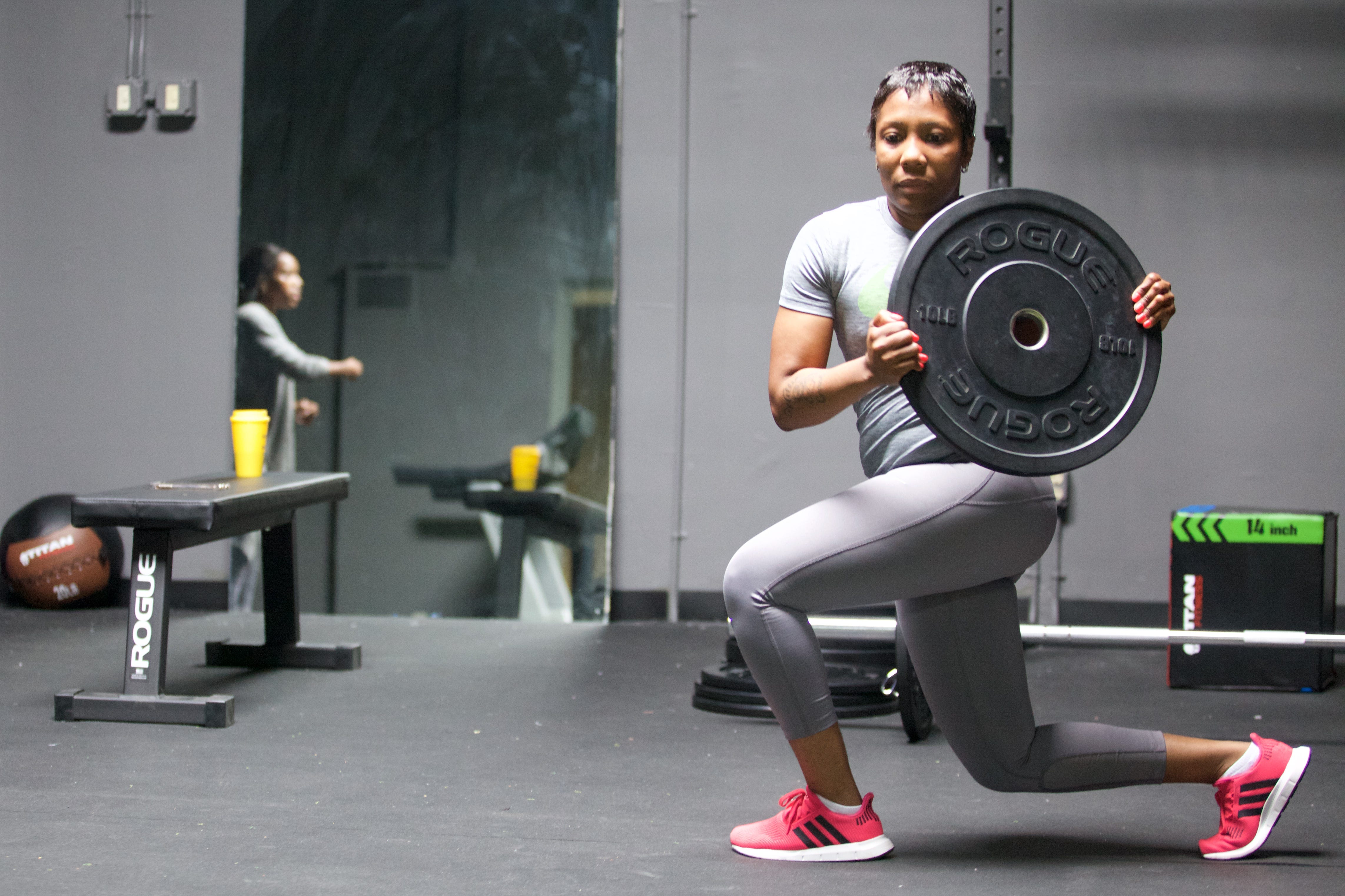 Erica Hicks is working out to pass the physical test to be a New Jersey cop.