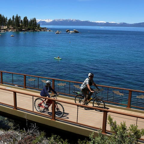 Lake Tahoe, Nevada    Cost to fly: $254  Straddling t