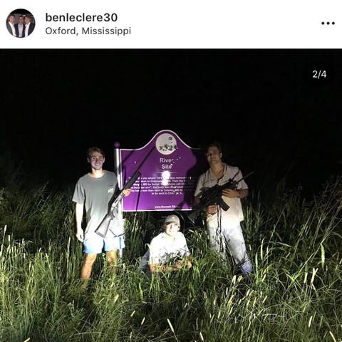 In this Instagram photo, three Ole Miss students...