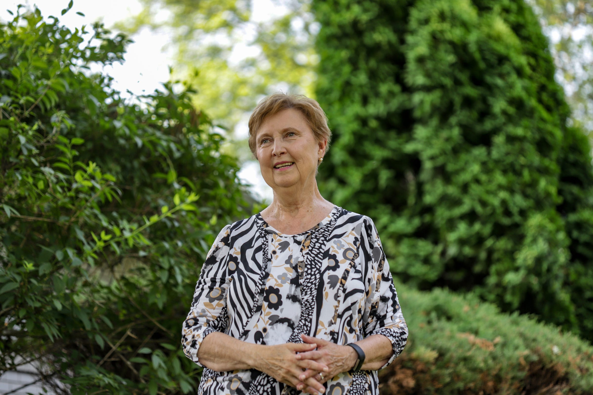 Right to Life Michigan President Barbara Listing, 78, works out of her home in Shepherd, Michigan, on Thursday, July 25, 2019.