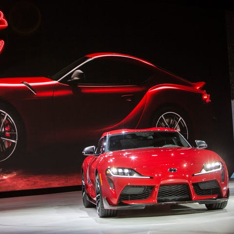 Toyota unveils the 2020 GR Supra during the 2019...