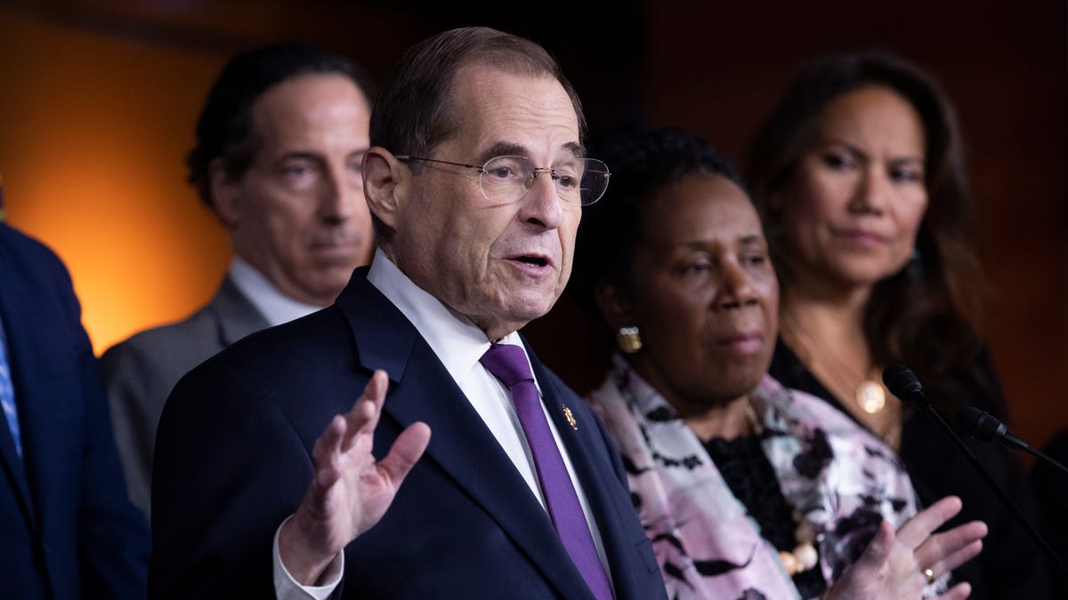 Chairman of the House Judiciary Committee Jerry Nadler, D-N.Y., holds a news conference with fellow members of the House Judiciary Committee on Friday, July 26. Nadler spoke on the strategy of Democrats following the testimony this week of former special counsel Robert Mueller. The House Judiciary Committee announced it is petitioning a federal judge to release Mueller's grand jury evidence.