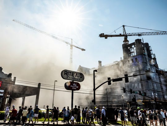   Vanderbilt & # 39; s Carmichael West Tower 3 imploded on Saturday, July 27, 2019. 