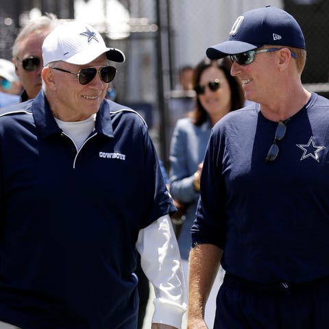 Cowboys owner Jerry Jones and coach Jason Garrett
