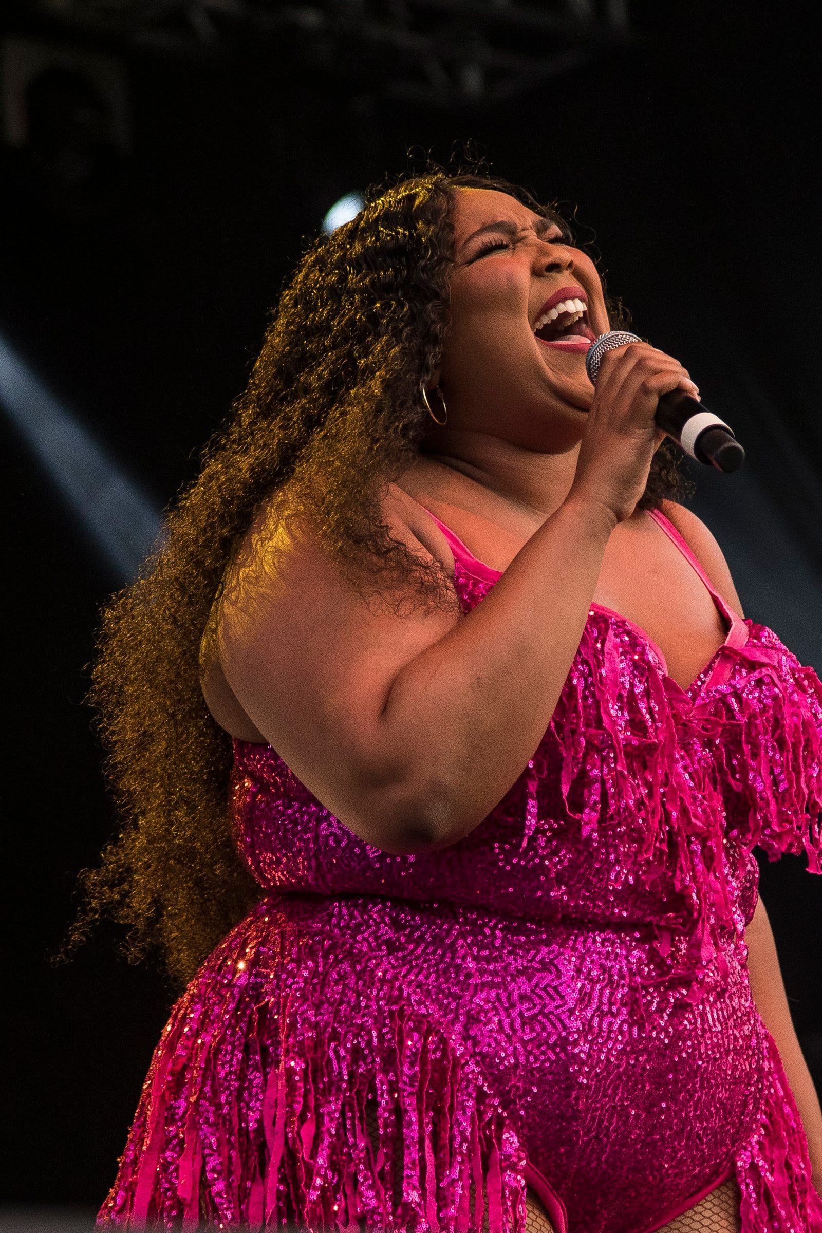 Lizzo performing at the Mo Pop Festival in Detroit in July 2019.