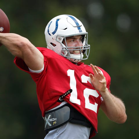 Indianapolis Colts quarterback Andrew Luck (12)...