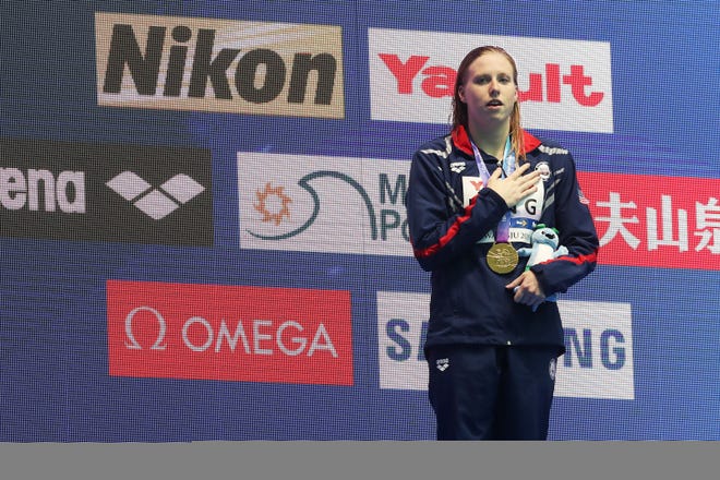 Swimmer Lilly King says staying at Indiana University to finish her education cost her a lot of opportunities. "I won an Olympic gold medal at 19. So I still had to wait three more years to do anything to promote myself. "