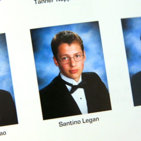 This is a yearbook photo of Santino William Legan...