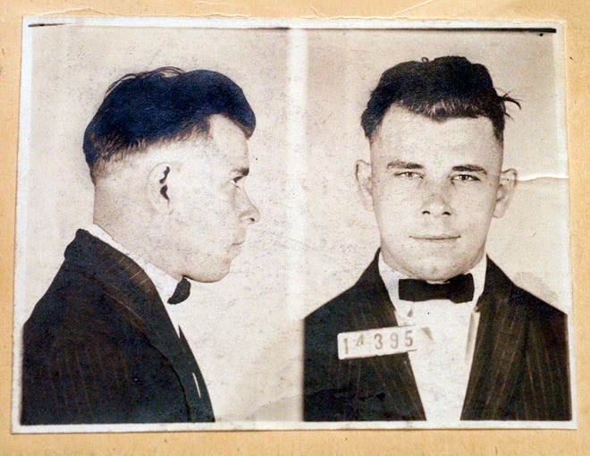 Indiana Reformatory booking shots of John Dillinger, stored in the state archives, and shows the notorious gangster as a 21-year-old. Records show that Dillinger was admitted into the reformatory on Sept. 16, 1924.