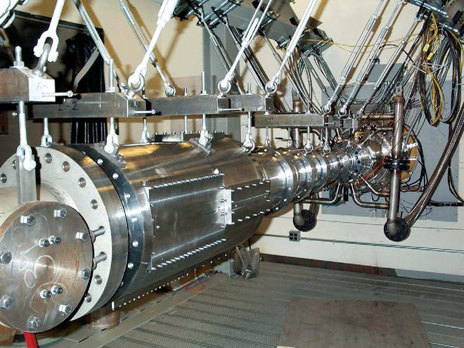 The Boeing/AFOSR Mach-6 quiet wind tunnel is used for hypersonic capabilities research at Purdue University.