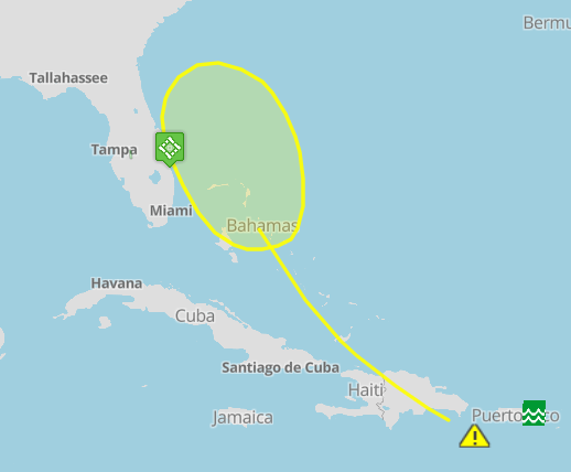 Atlantic Basin Hurricane Tracking Chart National Hurricane Center Miami Florida