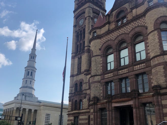 Cincinnati City Hall was briefly evacuated Wednesday afternoon after an elevator overheated, according to city officials.