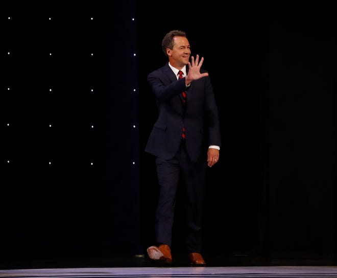 Montana Gov. Steve Bullock takes the stage before the first of two Democratic presidential primary debates hosted by CNN Tuesday.