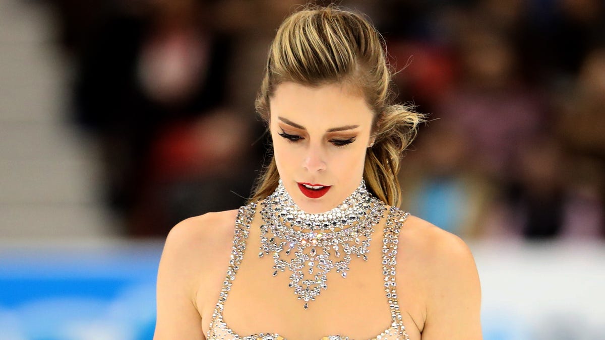 Ashley Wagner, shown at Skate America in 2017, is now 28 and retired from competitive skating.