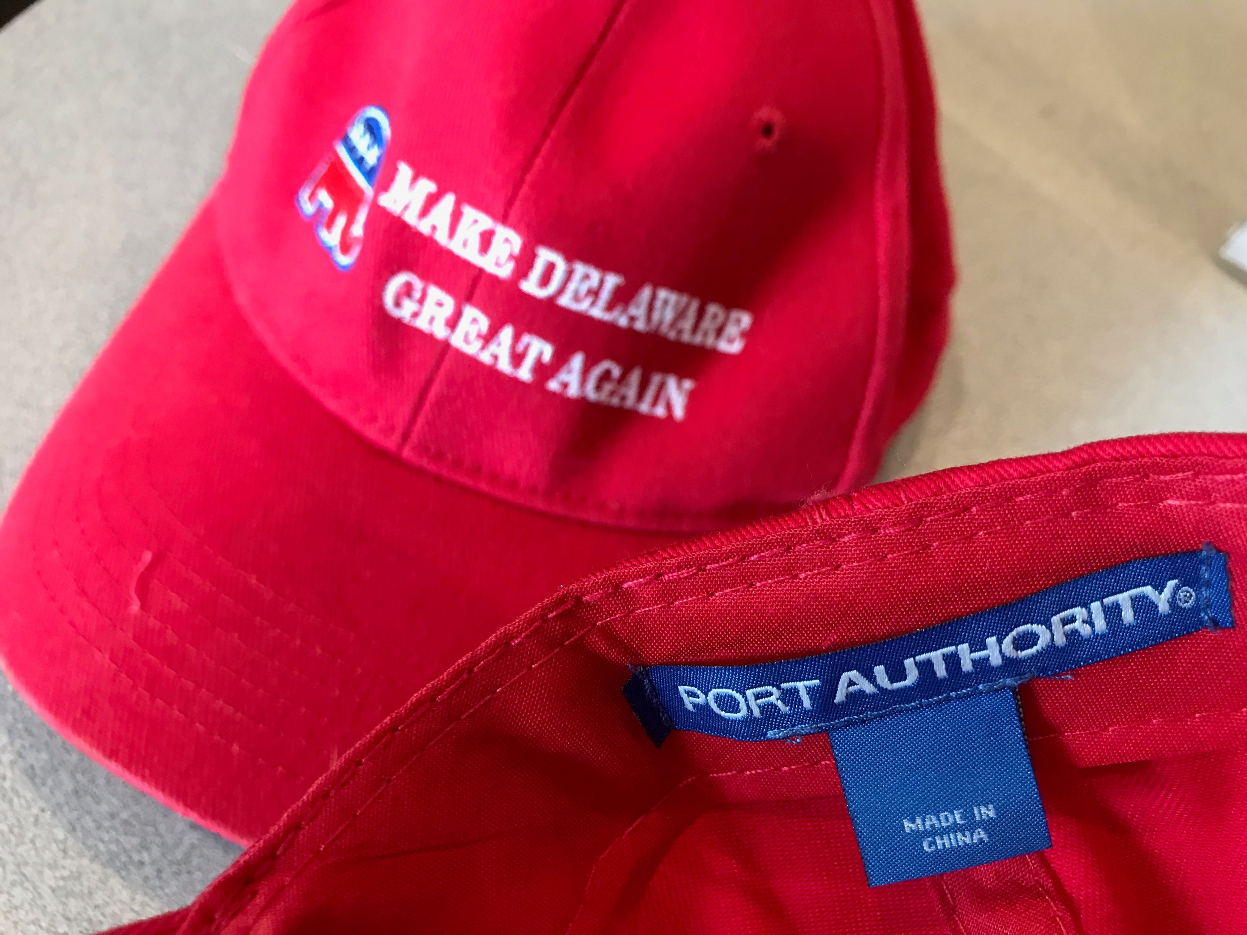 Why Delaware Gop Volunteers Cut Made In China s Off Maga Like Hats