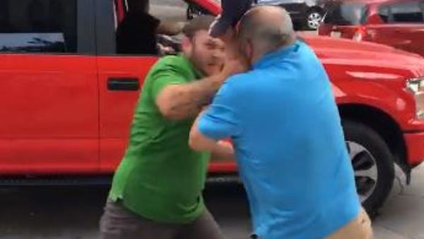 A fight broke out outside President Donald...