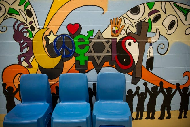 The Washington Pavilion visits during the school year and does projects, such as murals, with the juveniles at the Juvenile Detention Center.