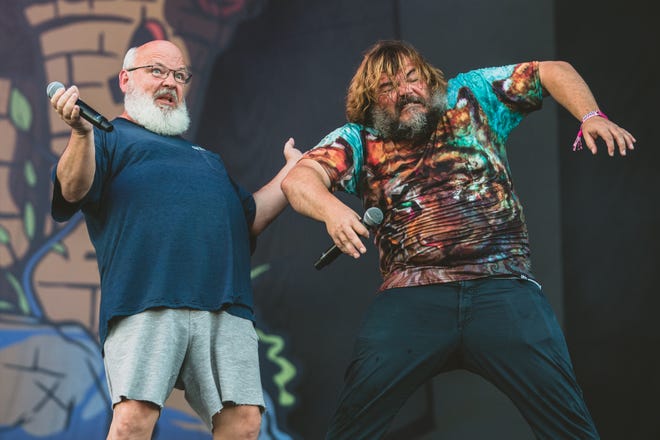Tenacious D performs at Lollapalooza in Chicago on Aug. 3, 2019.