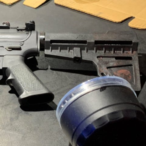 The firearm used to kill nine and wound 27 more...