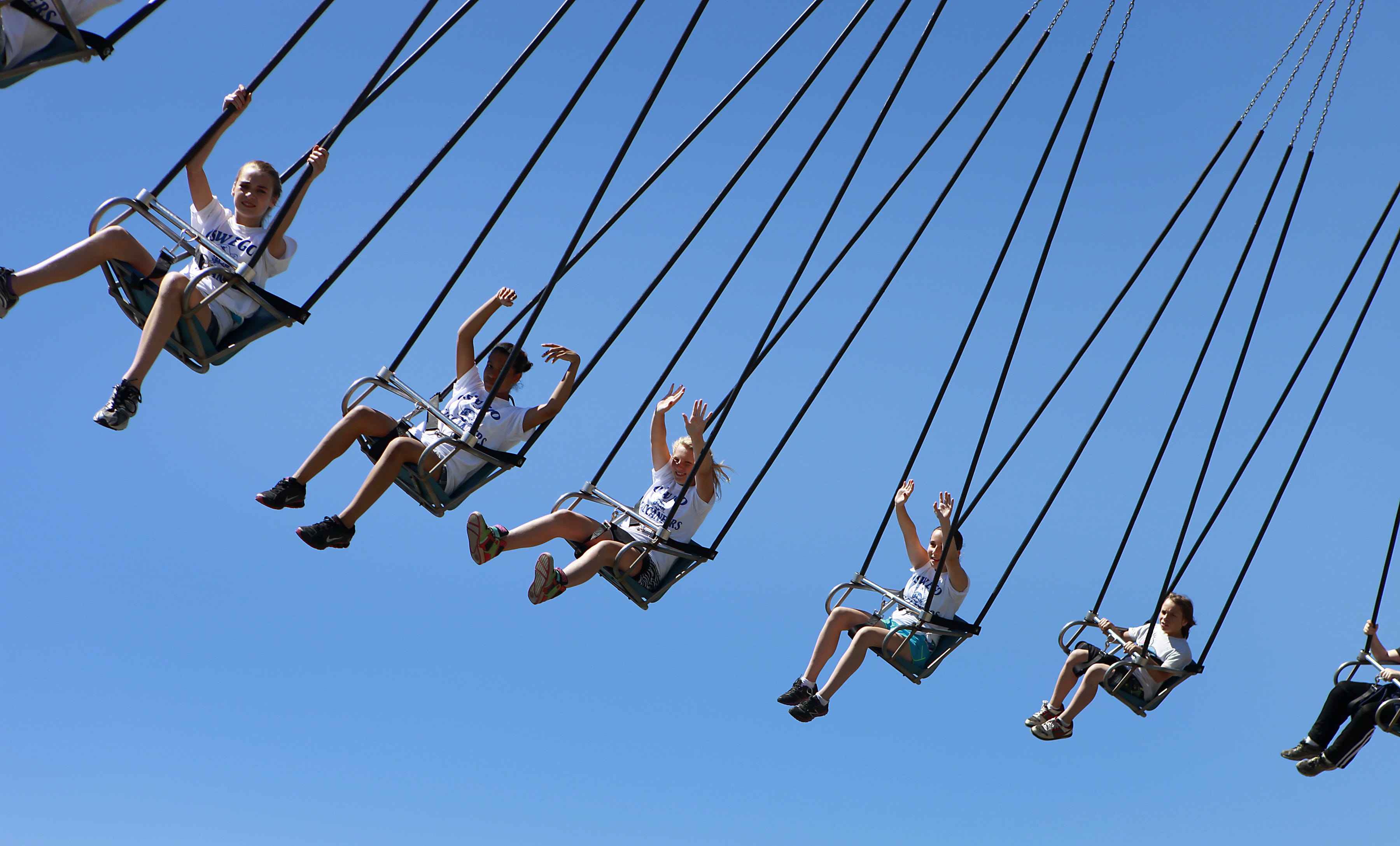 Children ride the Yoyo at Seabreeze Amusement Park. July 9,2012