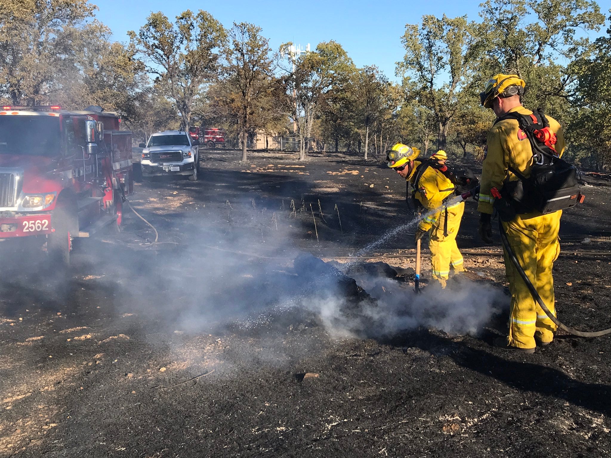 Cal Fire Vehicle caused Gilbert Fire near Palo Cedro