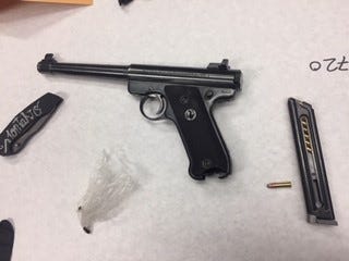 A handgun and ammunition were recovered during a police pursuit in the area of Ventura Road and Kingswood Way in Oxnard.