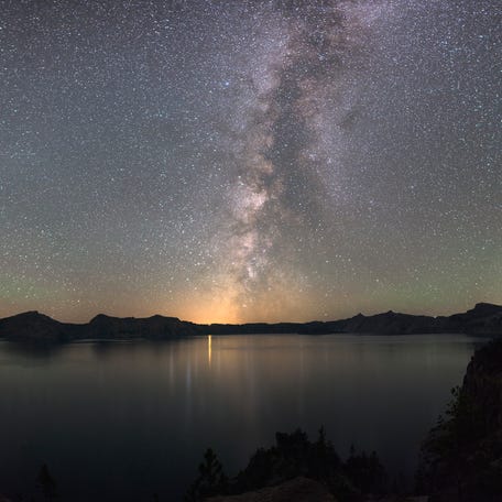 Crater Lake, Oregon: The combination of dry weather and high elevation makes Oregon's Crater Lake National Park, Oregon ideal for stargazing.