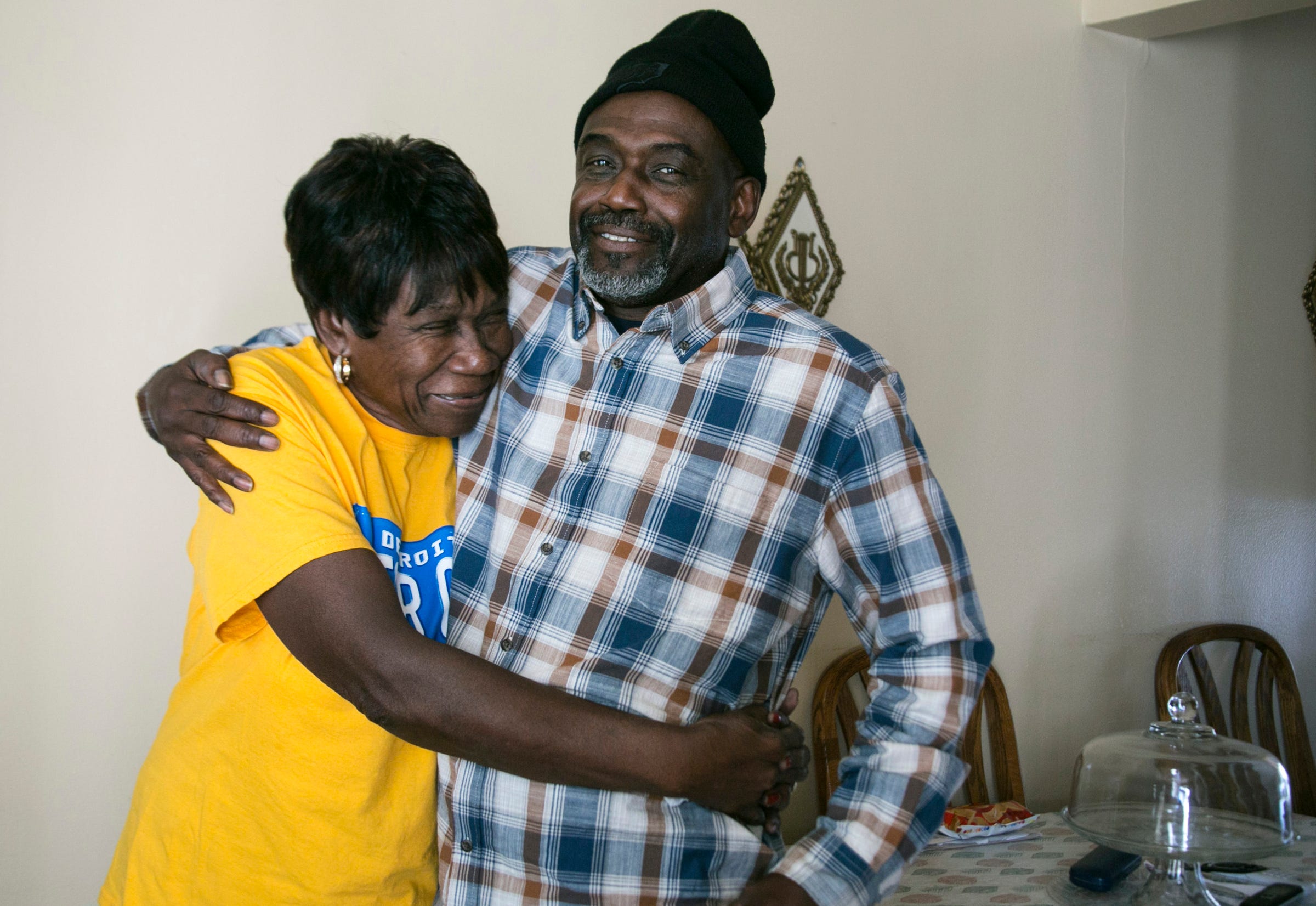 David Lee Walton, 60, released from prison in April after 43-years behind bars, is photographed at home in Detroit, Mich., Thursday, October 26, 2017. He was sentenced at 17 to mandatory life without parole after being found guilty of first-degree murder.