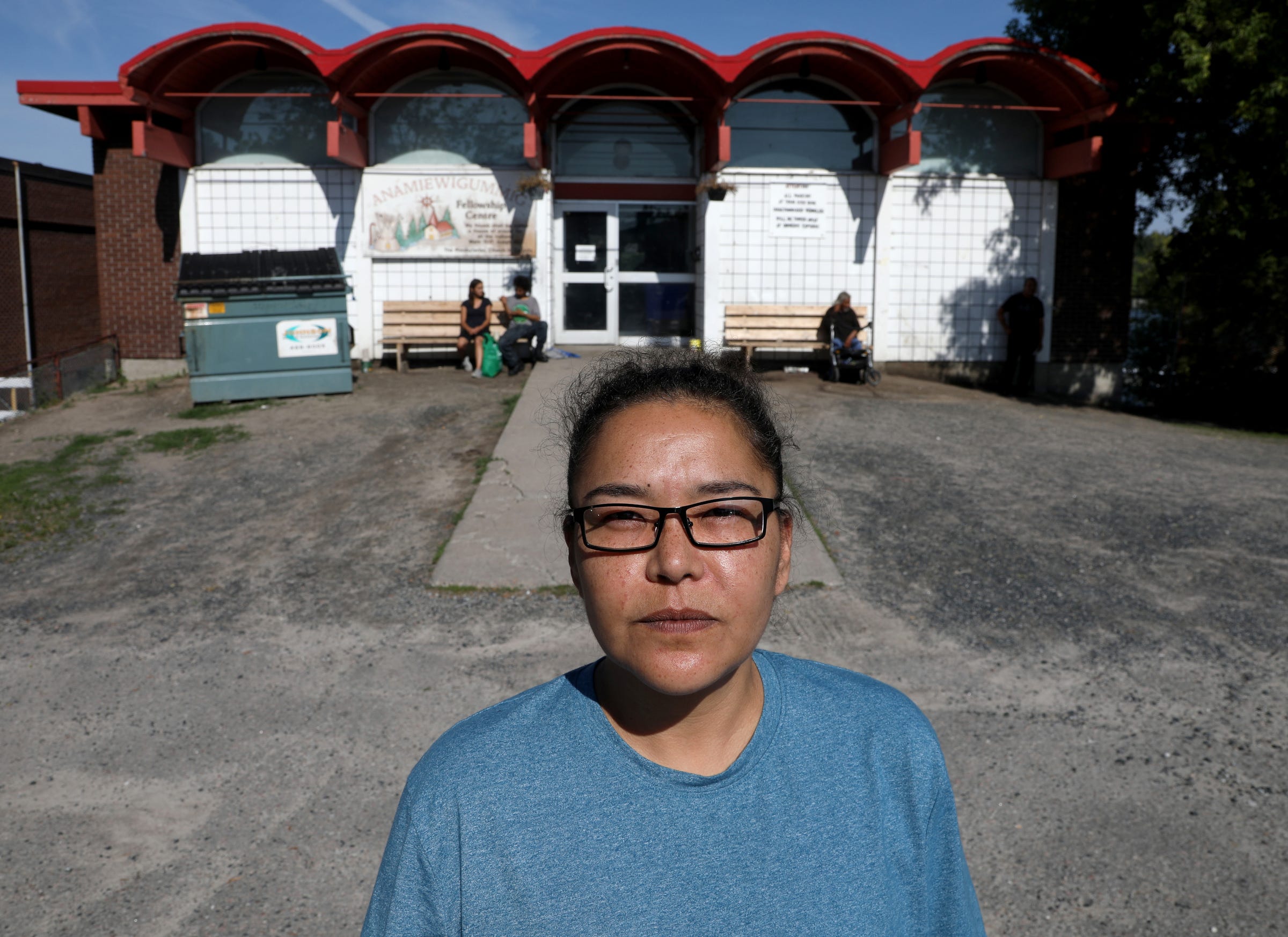 Bernice Albany, who is a supervisor at the Fellowship Centre in Kenora, Ontario, Canada sees Joe Murphy come into the shelter almost every morning or afternoon for a shower, new clothes and something to eat like he did this morning, Thursday, July 11, 2019.
After living in a hotel in Kenora, Ontario, Canada set up by former NHL hockey players, former Detroit Red Wings player Joe Murphy is back on the streets of that city and homeless. 

