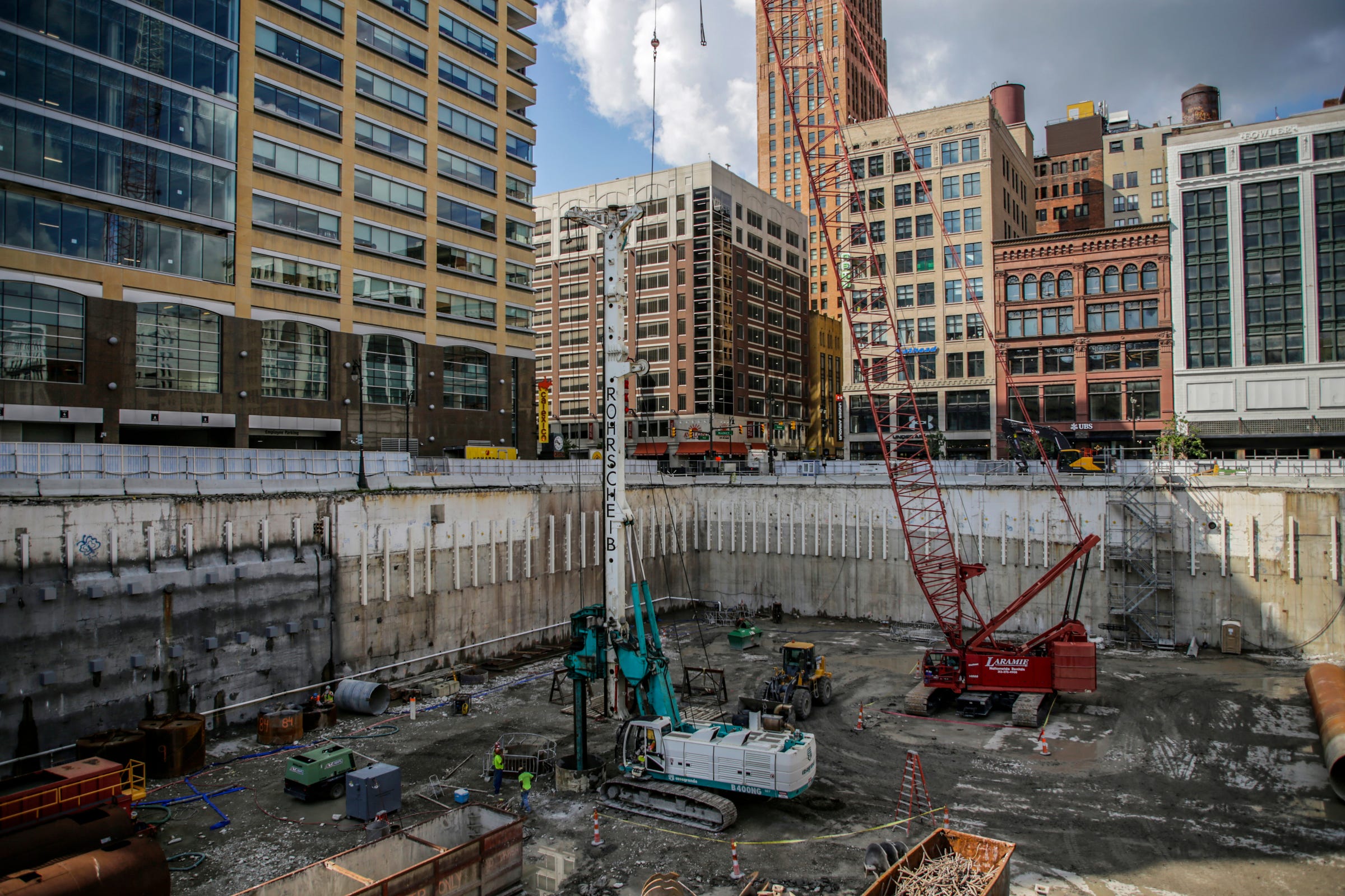 The Hudson's site in downtown Detroit on Aug. 7, 2019.