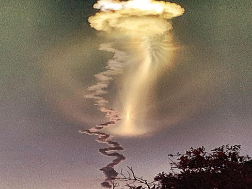 Linda Nelson captured this image of the United Launch Alliance Atlas V rocket lifts off from Cape Canaveral Air Force Station early Thursday morning, Aug. 8, 2019.