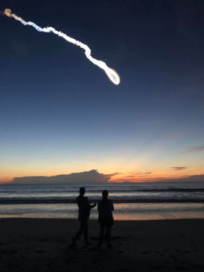A United Launch Alliance Atlas V rocket lifts off from Cape Canaveral Air Force Station early Thursday morning, Aug. 8, 2019.