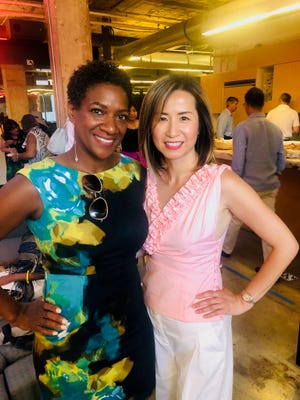 Big Brothers Big Sisters CEO Jeannine Gant, left, and Jocelyn Chen from DESIGNCONNECT
