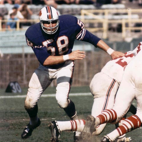 50. Mike Stratton  Position:  Linebacker  Years: 196