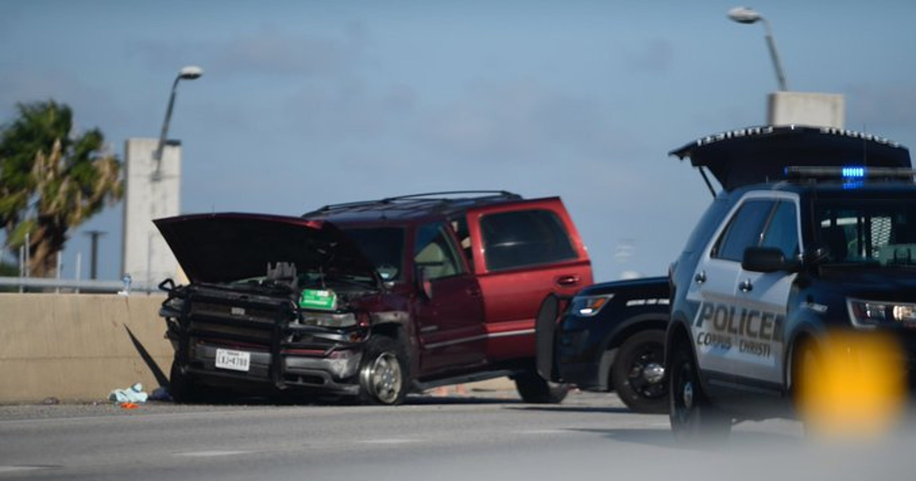 Corpus Christi Police Car Crash On Spid Forces Lane