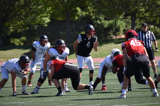 SUU participates in its first padded scrimmage of fall camp on August 10, 2019.