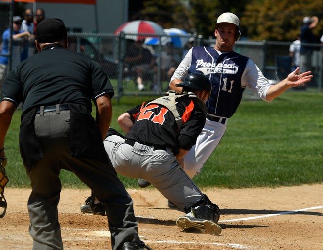 Central League champion Stoverstown and Susquehanna League champion East Prospect are seen here in action the 2019 York County Championship Series. The two leagues have agreed to return to interleague regular-season games this summer, as well as hold the annual all-star game between the two leagues. The leagues will also again compete against each other for the overall county championship.