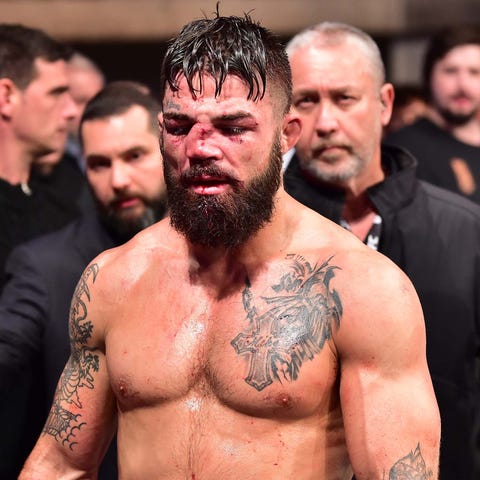 Mike Perry after his fight vs. Vicente Luque.