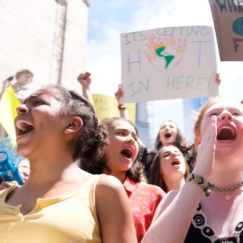 Young people gather in New York for a student-led...