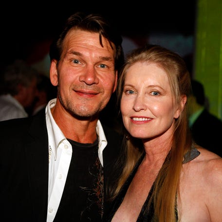 FILE - In this Nov. 17, 200 file photo, Patrick Swayze and his wife Lisa Niemi attend a party at the grand opening of the Planet Hollywood Resort & Casino in Las Vegas. The Arabian Horse Foundation has established a scholarship in honor of late actor and his wife of 34 years, who both owned Arabian horses and competed in shows for several years , Friday Nov. 27, 2009. (AP Photo/Isaac Brekken, File) ORG XMIT: NVIB145