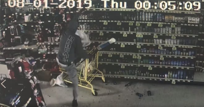 Columbus Police shared the video on Facebook of a robbery that occurred on July 31, 2019 at 11:59 p.m. at the store on 4245 MacsWay Avenue. They have nicknamed him the "Bobcat burglar."
