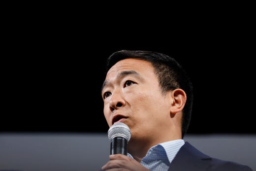 Entrepreneur Andrew Yang is a Democrat running for President. He entered the race on Nov. 6, 2018.