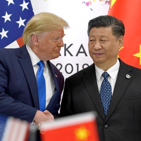 President Donald Trump and Chinese President Xi Ji