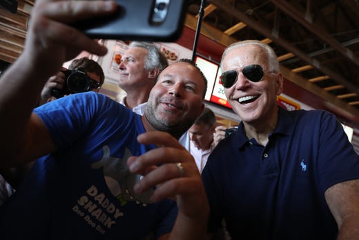 Democratic presidential hopefuls have hit the campaign trail, meeting fellow Americans and fun times along the way. Check out some fun moments of the candidates on the trail. Former Vice President Joe Biden poses for selfies with supporters during the Iowa State Fair August 08, 2019 in Des Moines, Iowa.