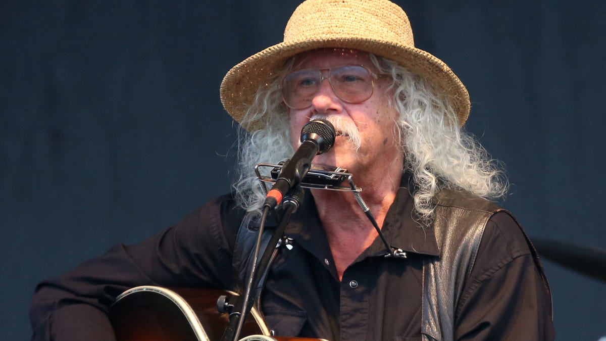 Arlo Guthrie performs at the 50th Anniversary of the Woodstock Festival at Bethel Woods Center for the Arts on August 15, 2019.